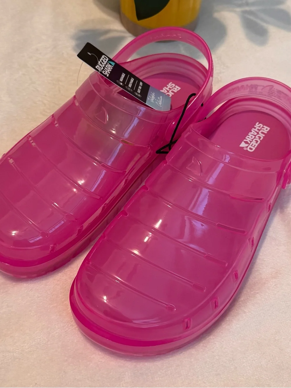 Rugged Shark Girls Jelly Clog Sandals, Size 6
